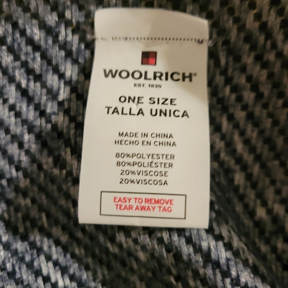 Woolrich Poncho Onesize Blue Shawl Rodeo Winter Farm Mountians - Picture 7 of 7